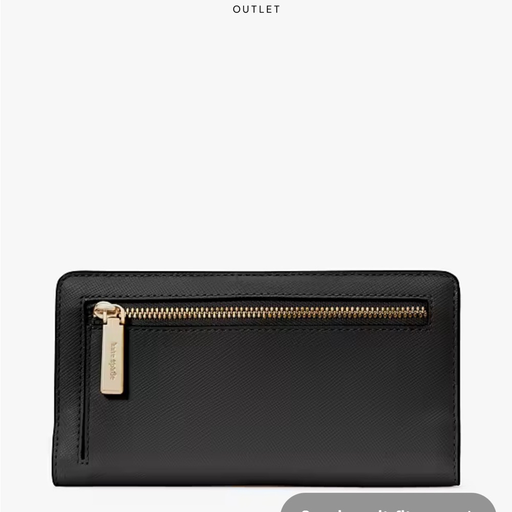 Kate Spade Black Madison Wallet with Gold Accents - Picture 2 of 4
